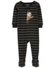 Carter's One Piece Sloth 100% Snug Fit Cotton Footie Pajamas Black