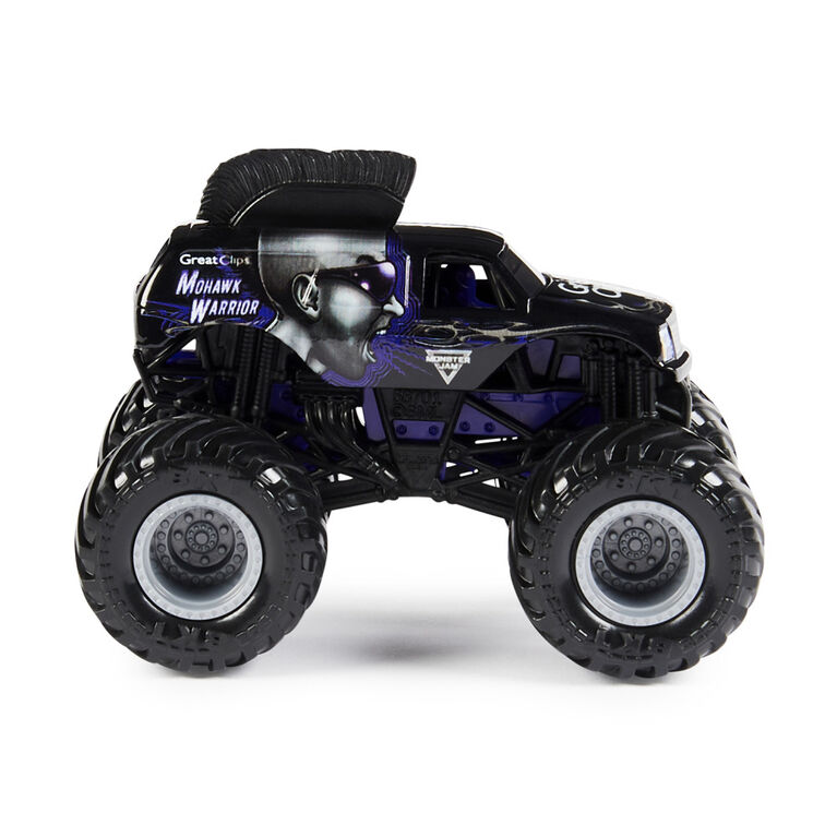 Monster Jam, Official Monster Mutt Dalmatian Vs. Mohawk Warrior Die-Cast Monster Trucks, 1:64 Scale