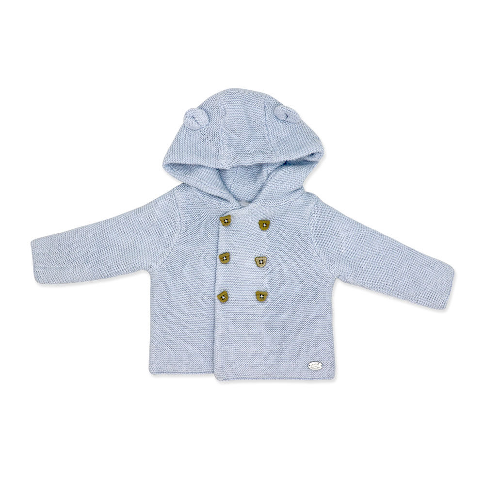 Rock-A-Bye Baby Boutique Blue Knitted 2-Piece Cardigan and Pant Gift Set 0-3M