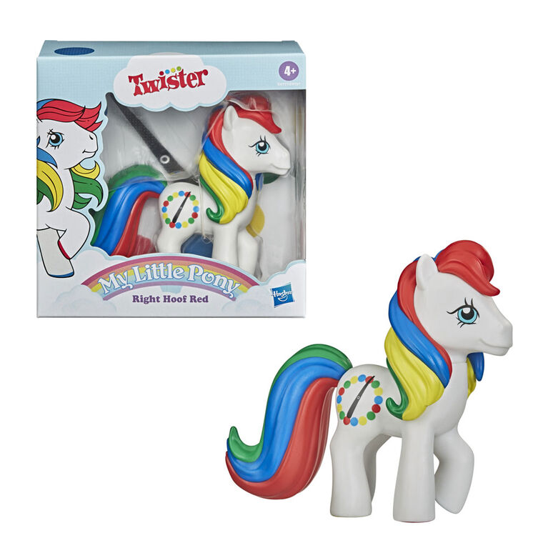 My Little Pony Retro Twister Mashup Right Hoof Red - 80s-Inspired My Little Pony Collectible Figure with Retro Styling - 4.5-Inch Toy - R Exclusive