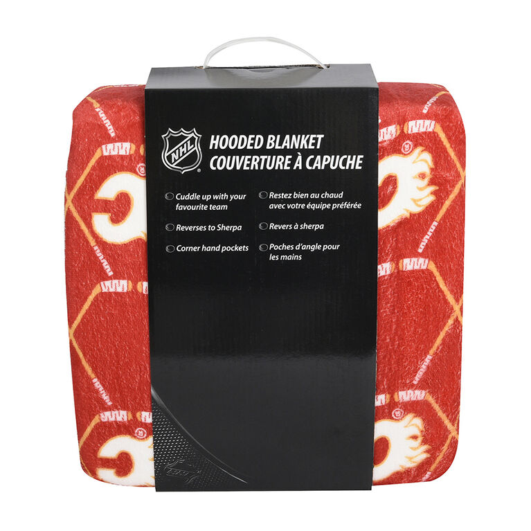 NHL Calgary Flames Hooded Wearable Throw Blanket, 50" x 70"