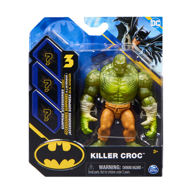 DC Comics, 4-inch Killer Croc Action Figure with 3 Mystery Accessories