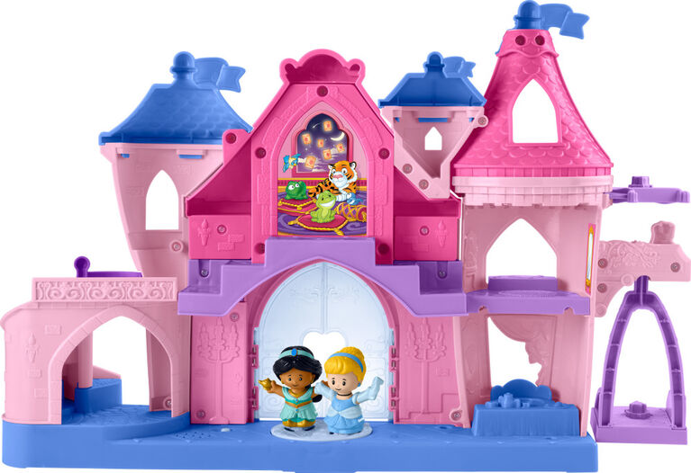 Princesses Disney-Coffret pour tout-petits Little People-Château lumières magiques et danse avec 2 figurines