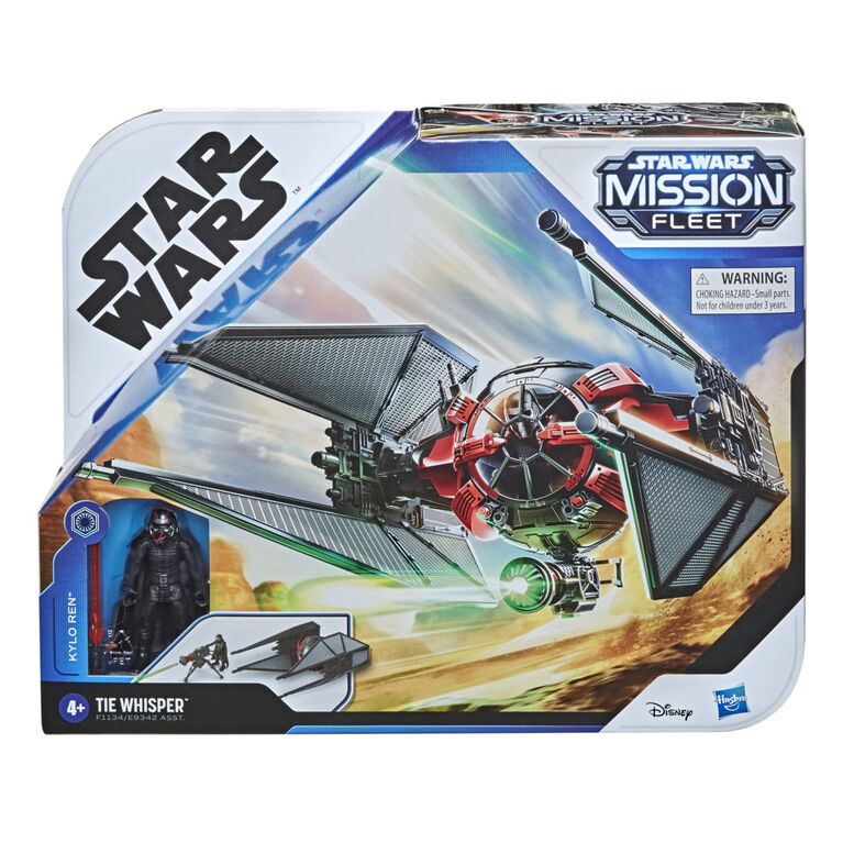 Star Wars Mission Fleet Stellar Class Kylo Ren TIE Whisper 2.5-Inch-Scale Figure and Vehicle