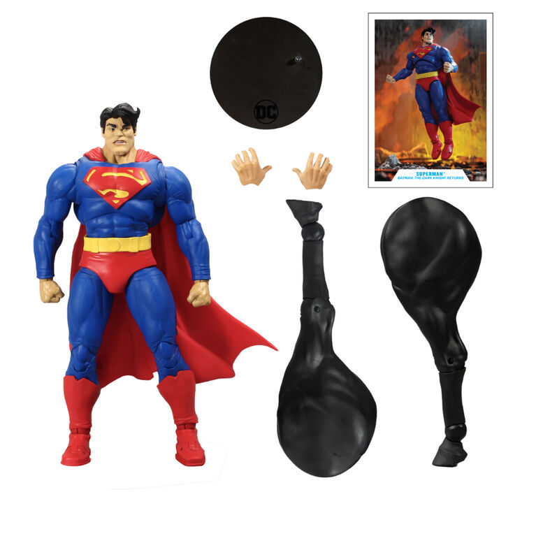DC Multiverse: DC Comics Dark Knight Returns - Superman Figurine avec "Build-A" Batman Pièce de cheval