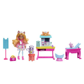 Enchantimals Doll and Playset | City Tails| Feel Fine Dr's Office - R Exclusive