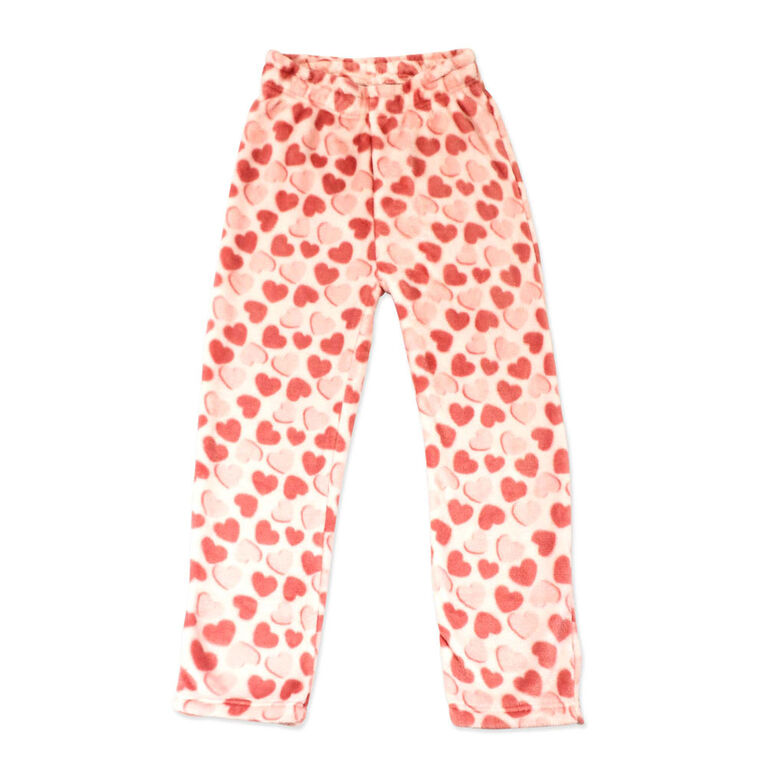 Jesse & Lulu Lounge Pajama Pants: Pink Heart Small