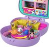 Polly Pocket Sushi Shop Cat Compact Playset with 2 Dolls and 12 Accessories