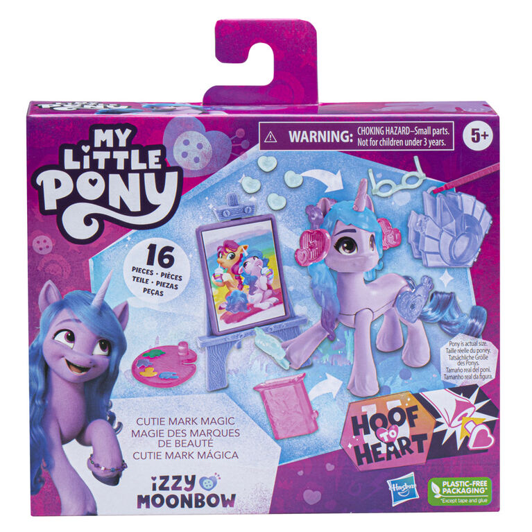 My Little Pony: Make Your Mark Toy Cutie Mark Magic Izzy Moonbow - 3-Inch Hoof to Heart Pony with Surprise Accessories