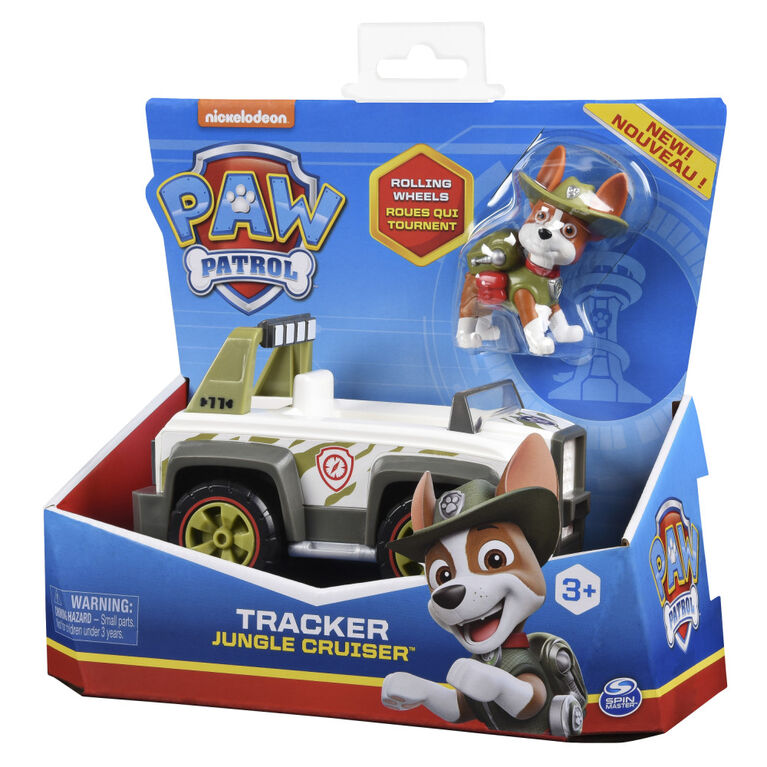 PAW Patrol, Tracker's Jungle Cruiser Vehicle with Collectible Figure