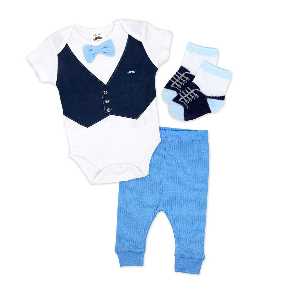 Little Gent Blue Bowtie Set