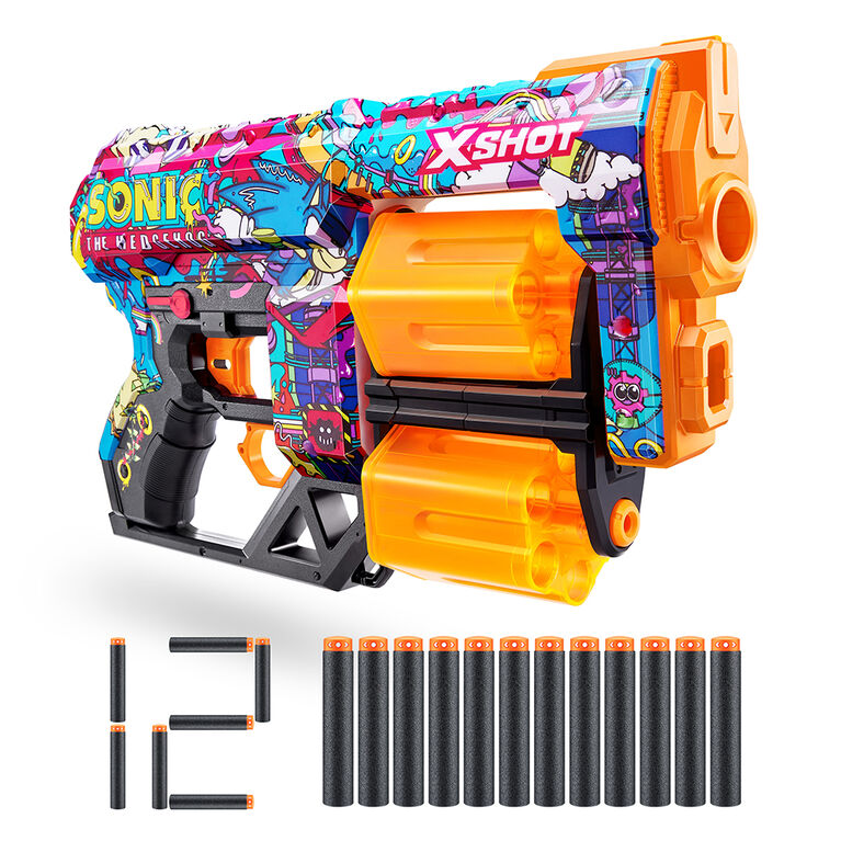 XSHOT Skins Dread Blaster - Robotnik Skin (12 Darts) by ZURU