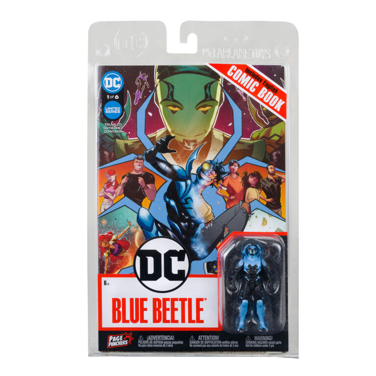 McFarlane Toys - DC Direct Page Punchers - Figurine 3" avec Comic Vague 3 - Blue Beetle