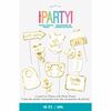 Accessoires Photo, 10Pc - Dorure À Chaud - Gold Baby Shower - Édition anglaise