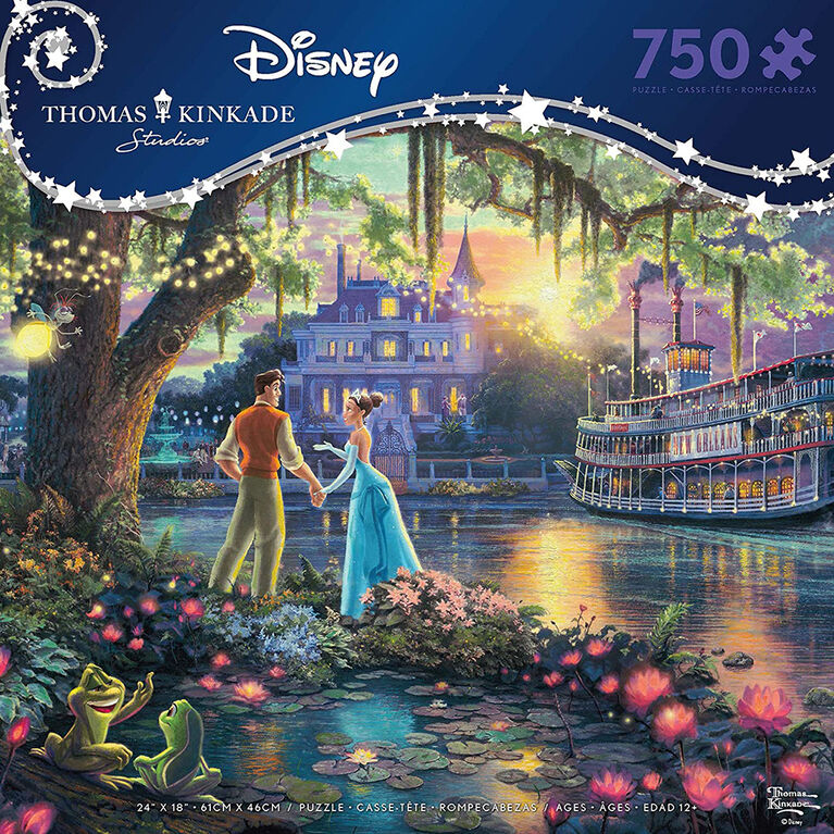 Casse-tête de 750 pièces -  La princesse et la grenouille - Thomas Kinkade Studios - Édition anglaise