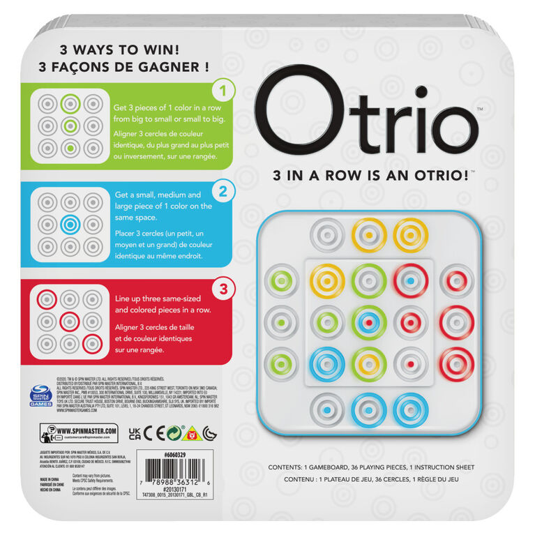 Otrio Strategy-Based Board Game by Marbles Brain Store