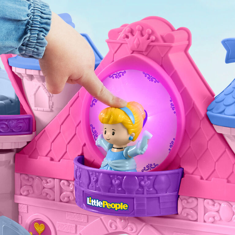 Princesses Disney-Coffret pour tout-petits Little People-Château lumières magiques et danse avec 2 figurines