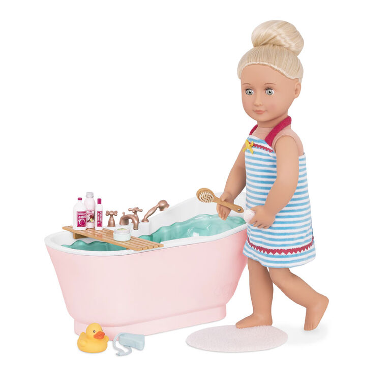 OG Bath And Bubbles Set, Our Generation, Ensemble de bain avec bruits d'eau pour poupées de 18 po