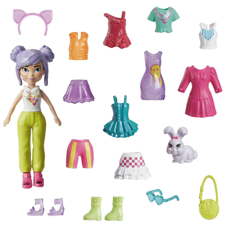 Polly Pocket Coffret Poupée et 18accessoires, lapin