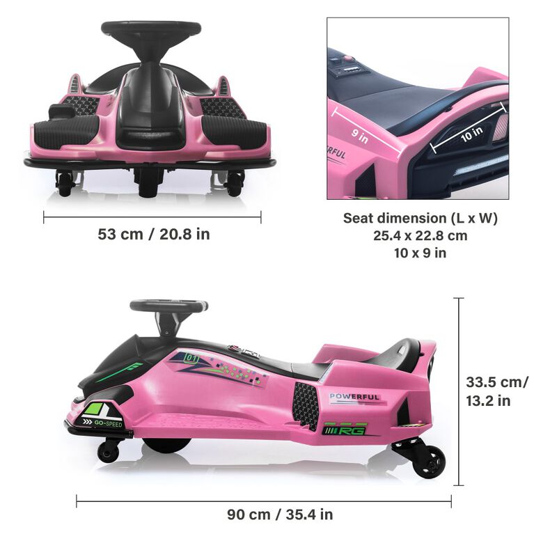 Voltz Toys Brushless Motor High-Speed Drift Car, Pink