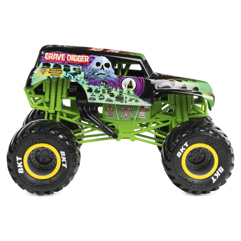 Monster Jam, Official Grave Digger Breaking World Records Die-Cast Monster Truck, 1:24 Scale