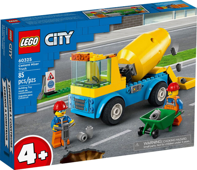 LEGO City Cement Mixer Truck 60325 Building Kit (85 Pieces)