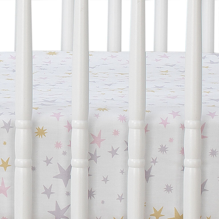 Ensemble de linge pour lit de bébé 3 pièces Licorne arc-en-ciel Bedtime Originals.