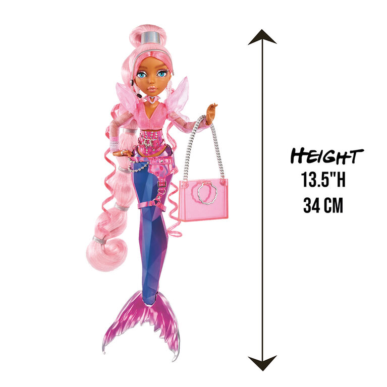 Poupée-mannequin sirène à couleur changeante Mermaze Mermaidz, Harmonique, avec accessoires