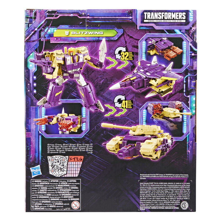 Transformers Toys Generations Legacy Series Leader Blitzwing Triple ChangerAction Figure, 7-inch