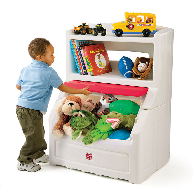 Step2 Lift and Hide Bookcase Storage Chest - Red