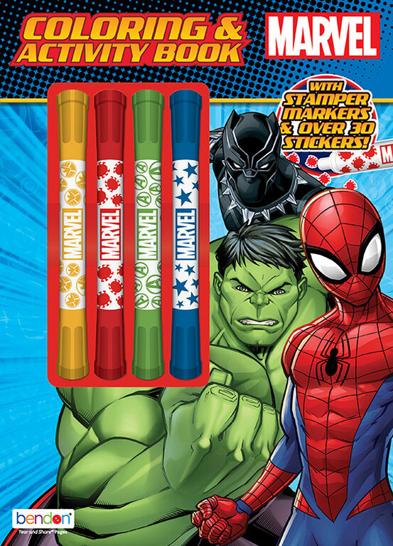 Marvel Color With Stamper Marker - English Edition