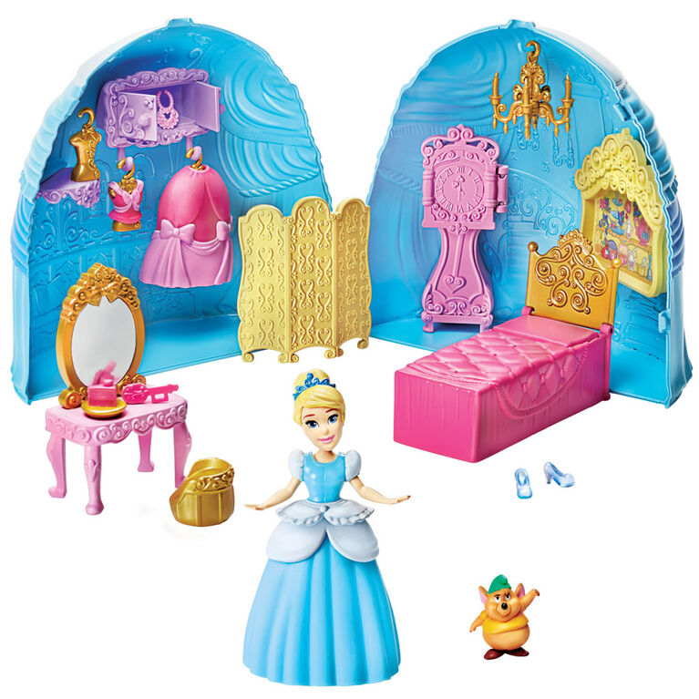 Disney Princesses, Secret Styles, Cendrillon et ses surprises, jeu avec poupée, mobilier et tenues, jouet pour enfants, à partir de 4 an