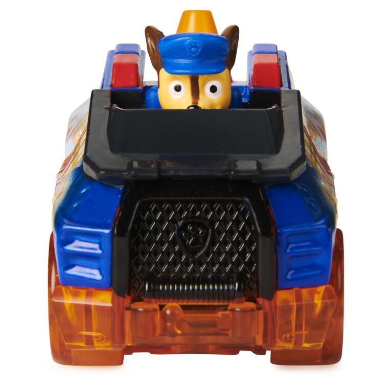 PAW Patrol, Véhicule Chase en métal moulé True Metal à collectionner, Série Étincelle à l'échelle 1:55