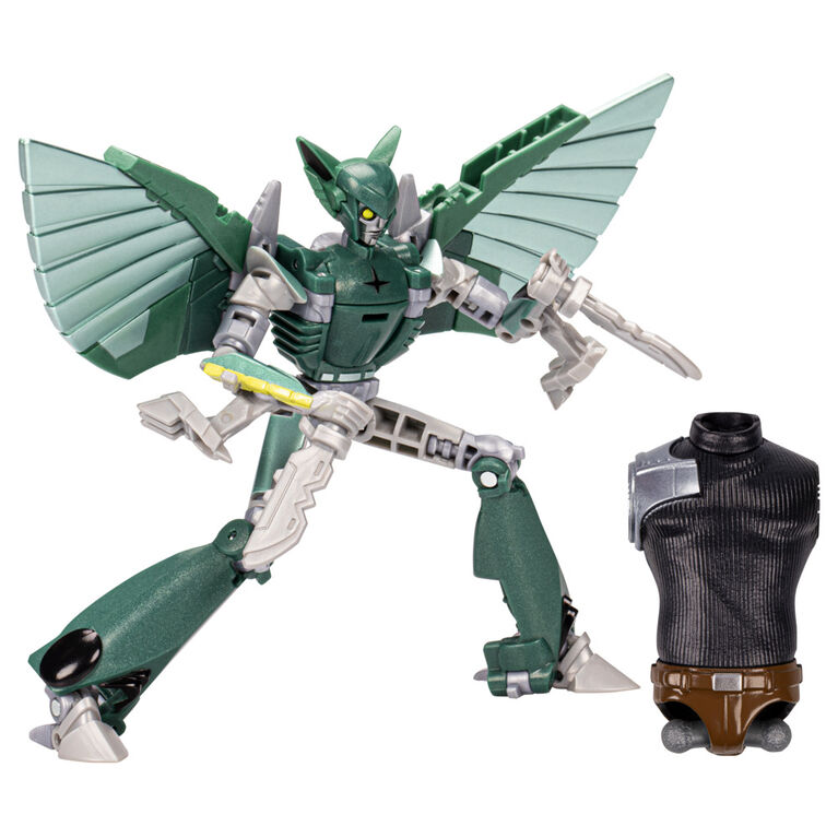 Transformers Toys EarthSpark Deluxe Class Terran Nightshade, 5 Inch Action Figure, Robot Toys for Kids