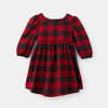 robe tunique à manches bouffantes, 3-4a - rouge