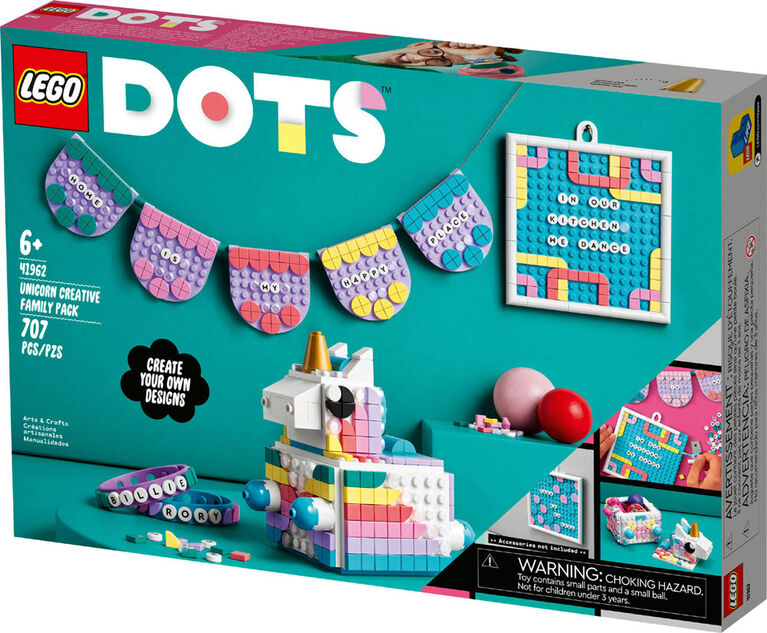LEGO DOTS Unicorn Creative Family Pack 41962 Craft Decoration Kit (707  Pieces) - R Exclusive | Toys R Us Canada