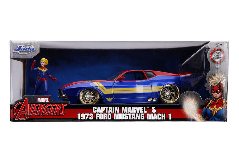 1973 Ford Mustang Mach 1 avec Captain Marvel Figure