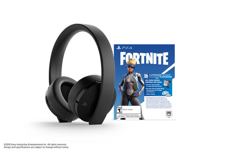 PlayStation 4 Gold Wireless Headset Fortnite Bonus