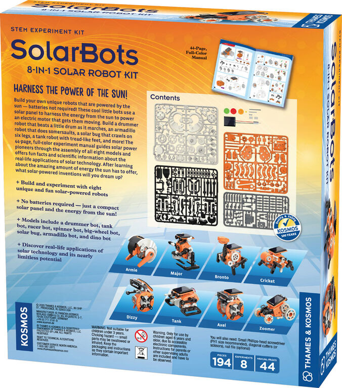 Thames et Kosmos SolarBots: Robot Solaire 8-en-1 (Kit d'Expérimentation Scientifique) - Édition anglaise