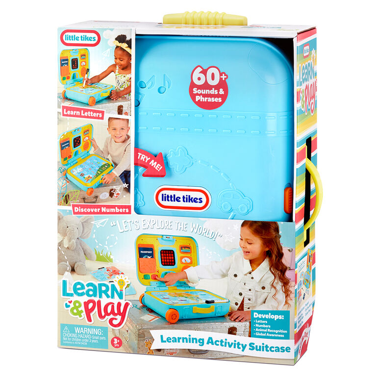 Little Tikes Learning Activity Suitcase Roll and Go Interactive LCD Screen with Music Songs Sounds Travel Phrases to Develop Letters Numbers Shapes and Roleplay.