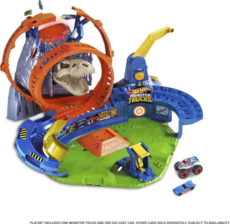 Hot Wheels Monster Trucks T-Rex Volcano Arena