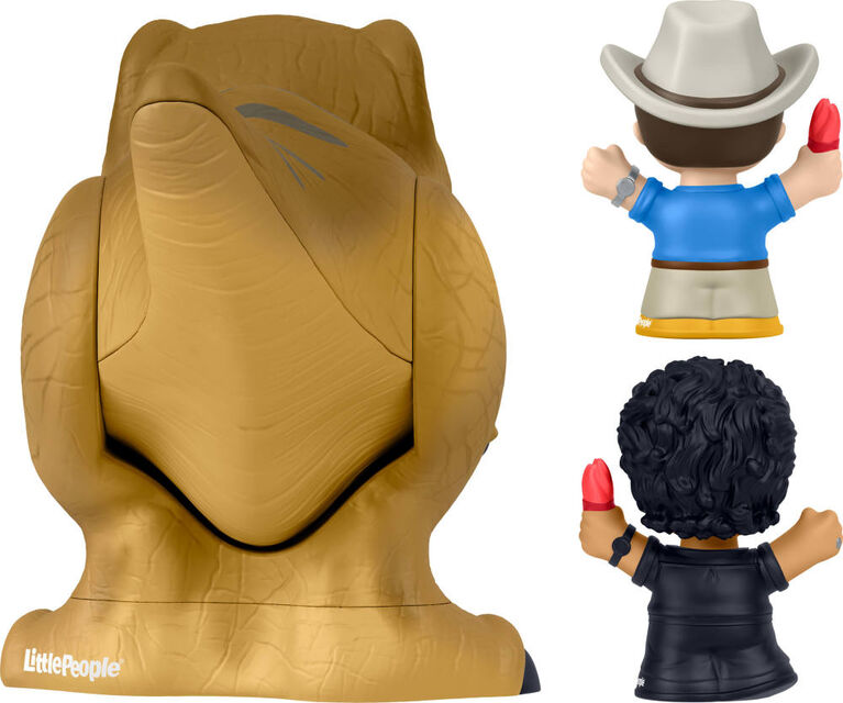 Little People Collector Jurassic Park Special Edition Set with Dinosaur for Movie Fans, 3 Figures