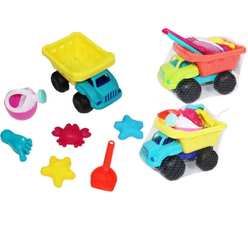 Dump Truck Beach Set - 7 Pieces, Assorted Colours