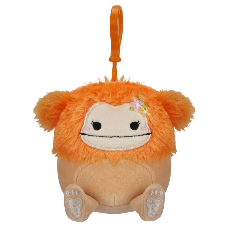 Squishmallows 3.5" Clip-On Plush - Shasta Light Orange Bigfoot