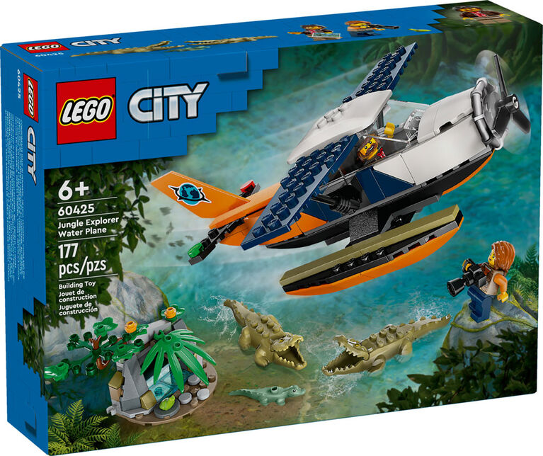 LEGO City Jungle Explorer Water Plane Toy Building Set, Fun Summer Toy or Kids Gift Idea, 60425