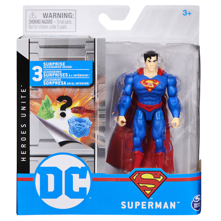 DC Comics, Figurine articul&eacute;e SUPERMAN de 10 cm avec 3 accessoires myst&egrave;re, Adventure 8