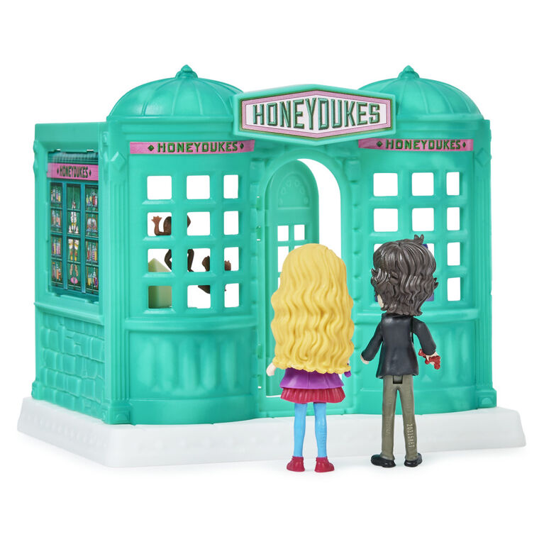 Wizarding World Harry Potter, Magical Minis, Boutique de bonbons Honeydukes avec 2 figurines exclusives et 5 accessoires