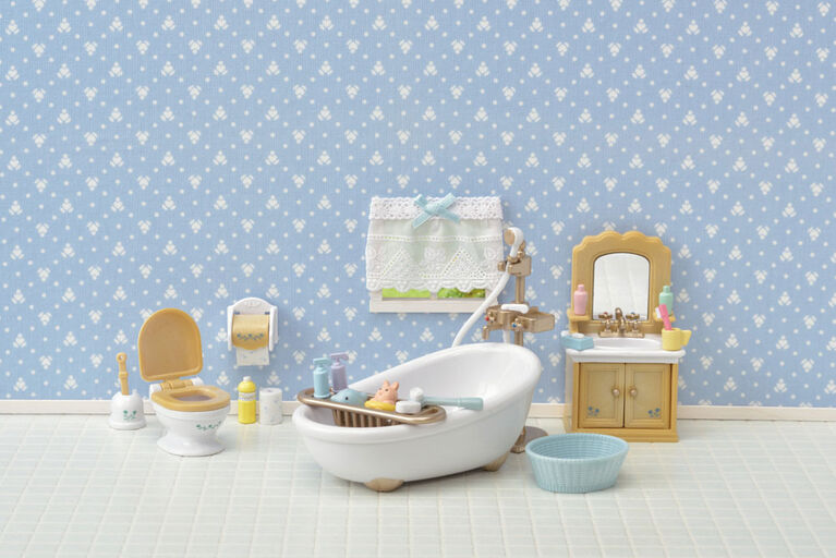 Calico Critters Country Bathroom Set, Dollhouse Furniture and Accessories