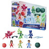 PJ Masks Nighttime Heroes Figure Set Preschool Toy, 6 Action Figures and 11 Accessories