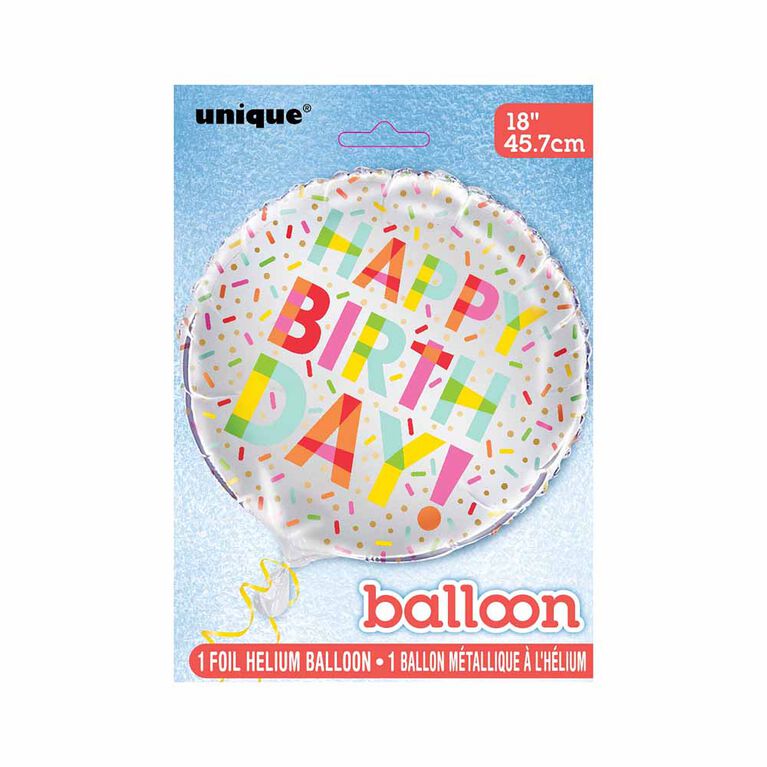 Ballon aluminium rond, 18 " - Donut Party - Édition anglaise